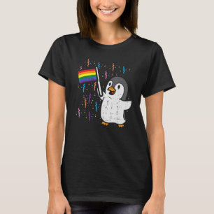 Camiseta Bandera arcoiris pingüino Gay Cute Lgbtq Hombres O