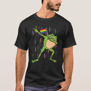Camiseta Bandera Arcoiris Rana Dab Lgbt Orgullo Mes Aliado