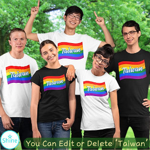 Camiseta Bandera arcoiris Taiwán Orgullo gay Taipei LGBTQ