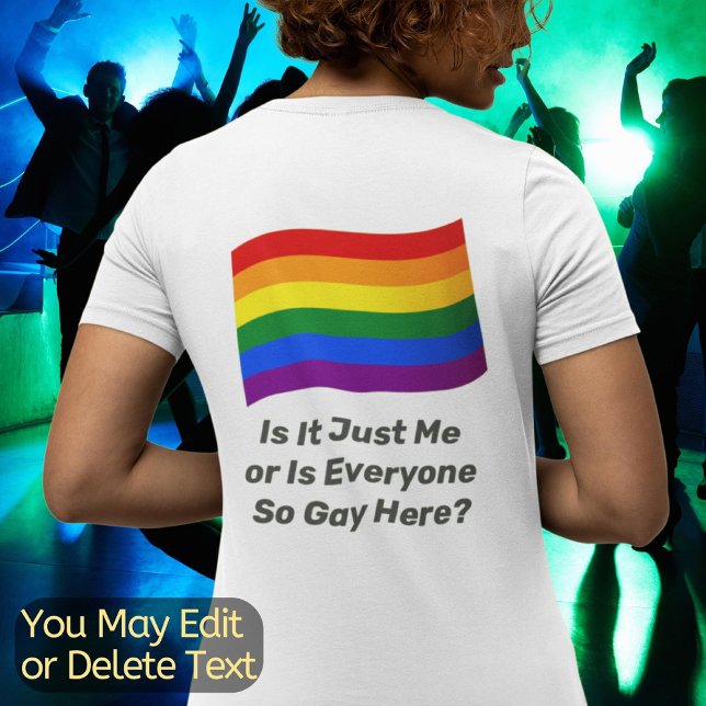 Camiseta Bandera arcoiris Texto personalizado Bandera del O (Subido por el creador)