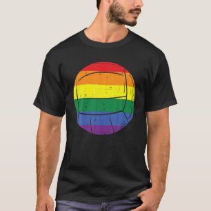Camiseta Bandera arcoiris Voleibol Orgullo Gay Mes Aliado L