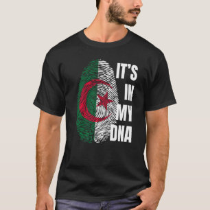 Camiseta Bandera argelina dna huella dactilar Mes de histor