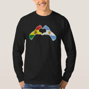 Camiseta Bandera Argentina Bolivia Corazón Boliviano Argent