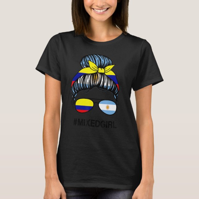 Camiseta Bandera argentina colombiana ajedrez argentino (Anverso)