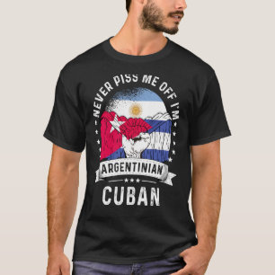 Camiseta Bandera argentina Cuba crece humor y orgullo ciuda