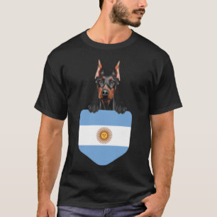 Camiseta Bandera Argentina Doberman Perro Pinscher En El Bo