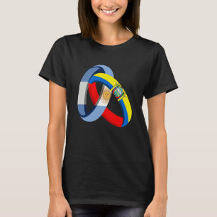 Camiseta Bandera argentina Ecuador Boda matrimonial de cant