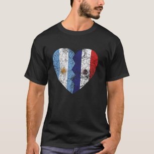 Camiseta Bandera argentina en Paraguay Corazón Argentina Pa