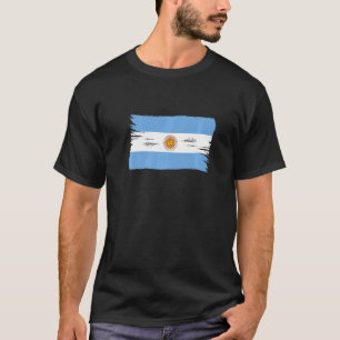 Camiseta Bandera argentina estilo pincel vintage
