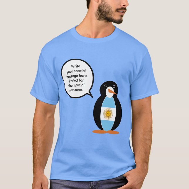 Camiseta Bandera argentina habla de la señorita Penguin (Anverso)