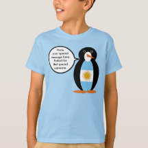 Bandera argentina hablando con la señora Penguin p