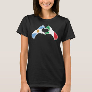 Camiseta Bandera argentina italiana - Corazón argentino ita