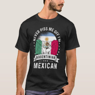 Camiseta Bandera argentina México crece humor orgullo ciuda