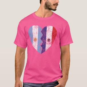 Camiseta Bandera argentina paraguaya en el corazón de Argen