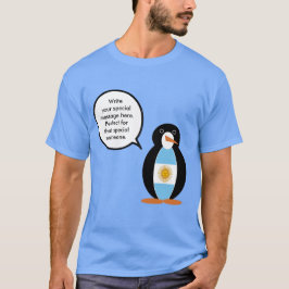 Camiseta Bandera Argentina Señora Pingüino Hombres 