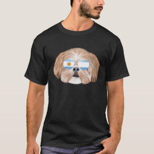 Camiseta Bandera argentina Shih Tzu Dog Argentina Pocket