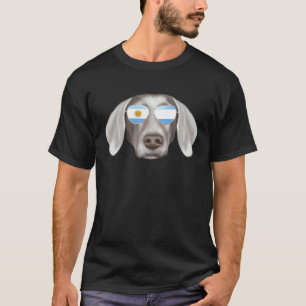 Camiseta Bandera Argentina Weimaraner Perro Argentina Bolsi