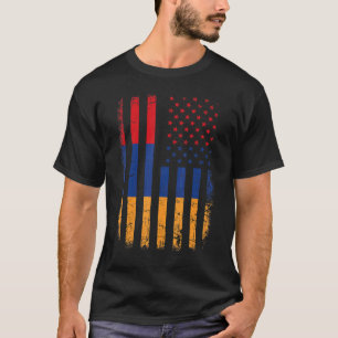 Camiseta Bandera armenia estadounidense Armenia América Her