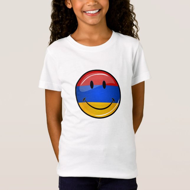 Camiseta Bandera armenia sonriente (Anverso)