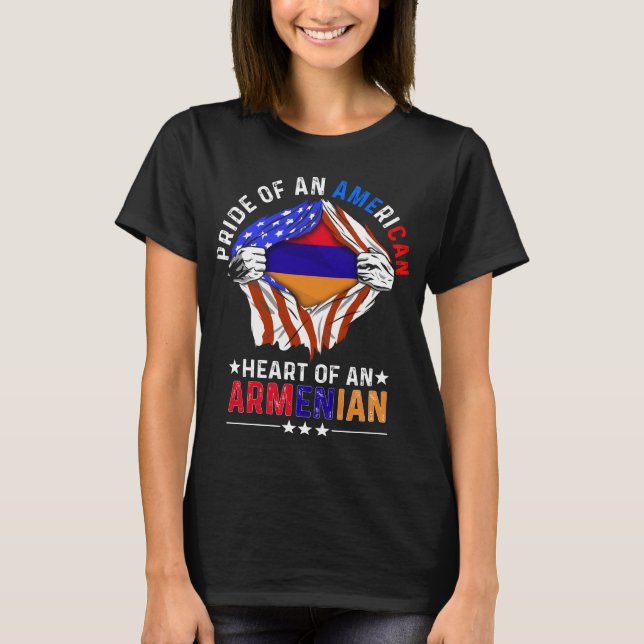 Camiseta Bandera armenio-americana extranjera de Armenia (Anverso)