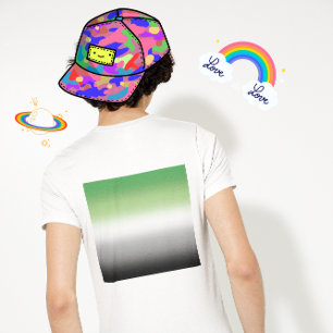 Camiseta Bandera Arromántica Gradiente – Orgullo Arromántic