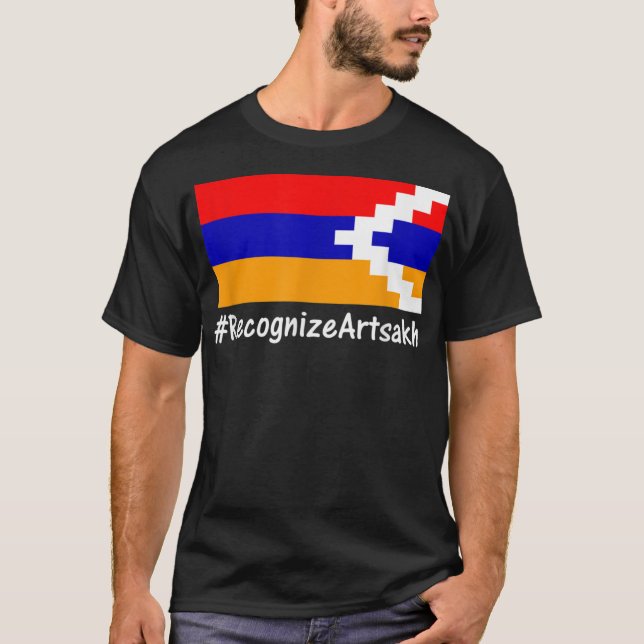 Camiseta Bandera artística de Armenia en Karbakh. (Anverso)