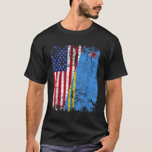 Camiseta BANDERA ARUBANA RAÍCES DE LA Bandera MEDIO-America