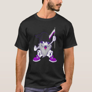 Camiseta Bandera Asexual De Ace Gnome Elevar Lgbqa Orgullo 