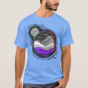 Camiseta Bandera asexual del planeta Orgullo asexual LGBT M