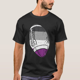 Camiseta Bandera asexual Fútbol Americano Orgullo Ace LGBT