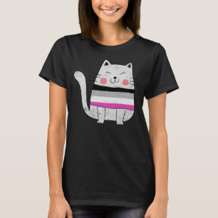 Camiseta Bandera asexual Gato del Orgullo Gay Gays