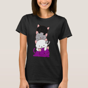 Camiseta Bandera Asexual Lgbt Gatos Mes del Orgullo Lgbtq d