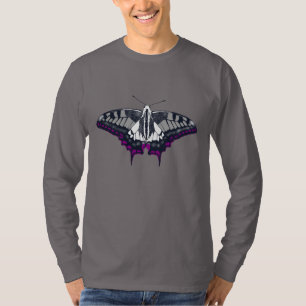 Camiseta Bandera asexual mariposa de cerda