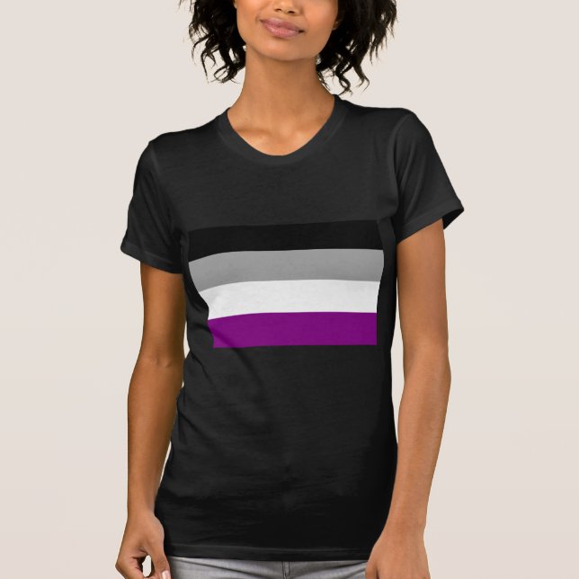 CAMISETA BANDERA ASEXUAL OFICIAL DEL ORGULLO (Anverso)