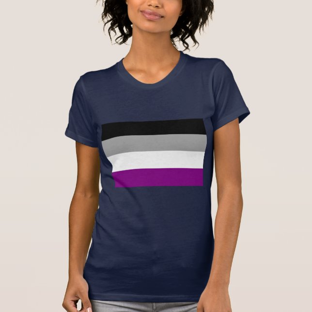 CAMISETA BANDERA ASEXUAL OFICIAL DEL ORGULLO (Anverso)