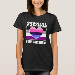 Camiseta Bandera asexual omniromántica del orgullo Ace Aest