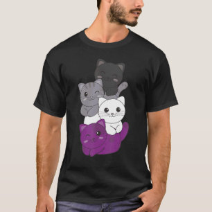 Camiseta Bandera asexual Orgullo Lgbtq Gatos Asexuales Gato