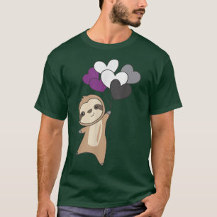 Camiseta Bandera asexual Orgullo Lgbtq Globo Corazón A Slot