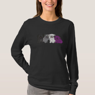 Camiseta Bandera asexual Orgullo Lgbtq Perros Asexual Pug
