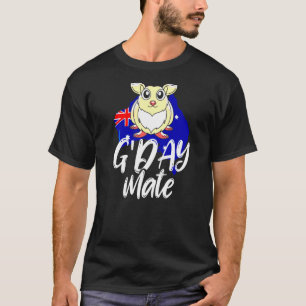 Camiseta Bandera australiana adorna animal australiano Quok