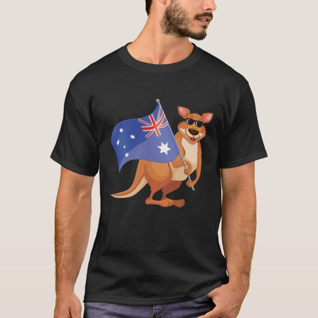 Camiseta Bandera australiana australiana australiana cangur (Anverso)