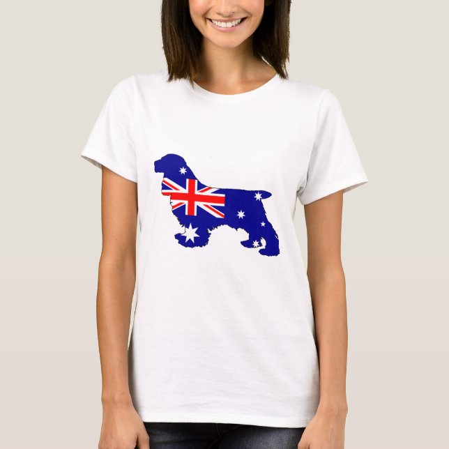 Camiseta Bandera australiana - cocker spaniel (Anverso)