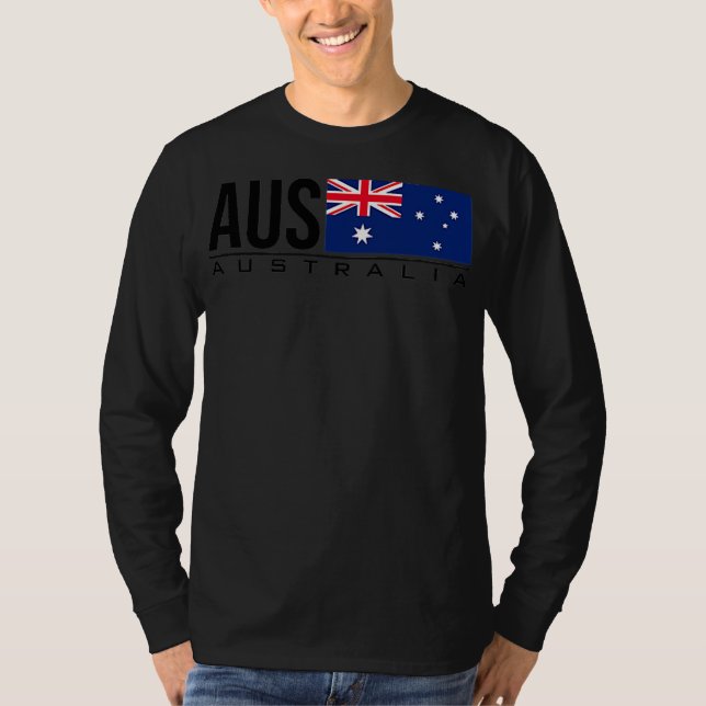 CAMISETA BANDERA AUSTRALIANA CÓDIGO DE PAÍS AUSTRALIANO DEP (Anverso)