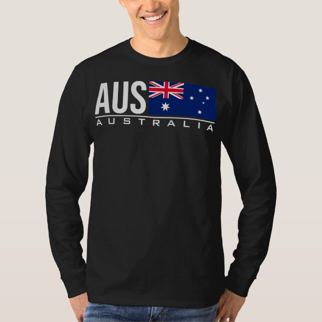 CAMISETA BANDERA AUSTRALIANA CÓDIGO DE PAÍS AUSTRALIANO DEP (Anverso)