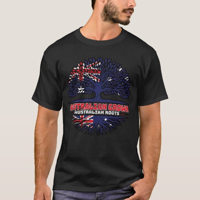 Camiseta Bandera australiana de raíces de árboles (Anverso)