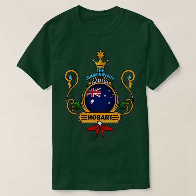 Camiseta Bandera australiana dorada de orgullo de la ciudad (Diseño del anverso)