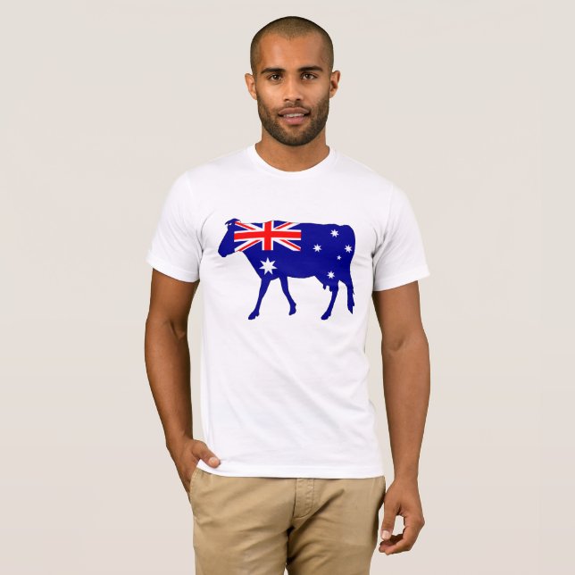 Camiseta Bandera australiana - vaca (Anverso completo)