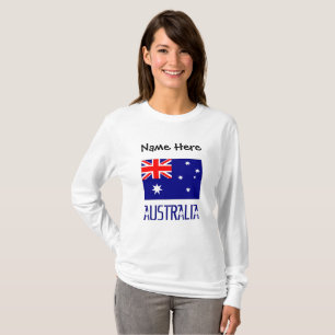 Camiseta Bandera australiana y australiana de mujeres perso