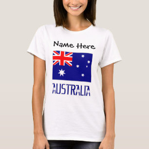 Camiseta Bandera australiana y australiana de mujeres perso