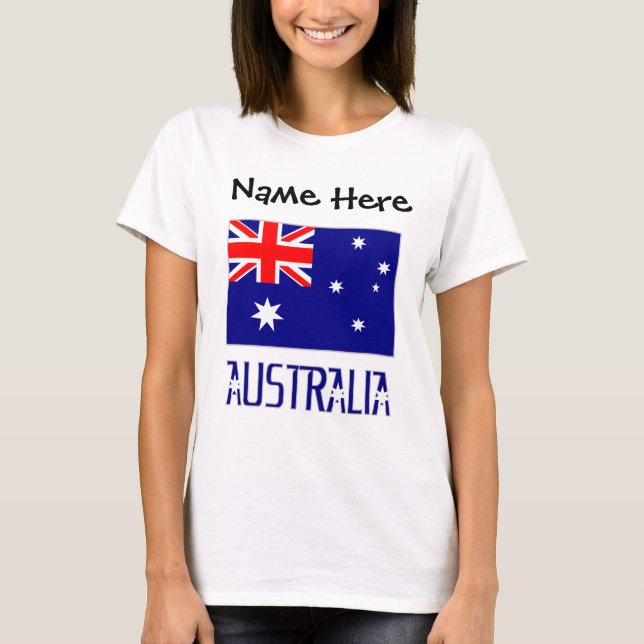 Camiseta Bandera australiana y australiana de mujeres perso (Anverso)